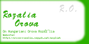 rozalia orova business card